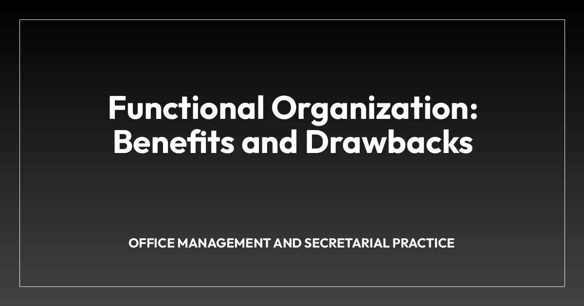 Functional Organization: Benefits and Drawbacks