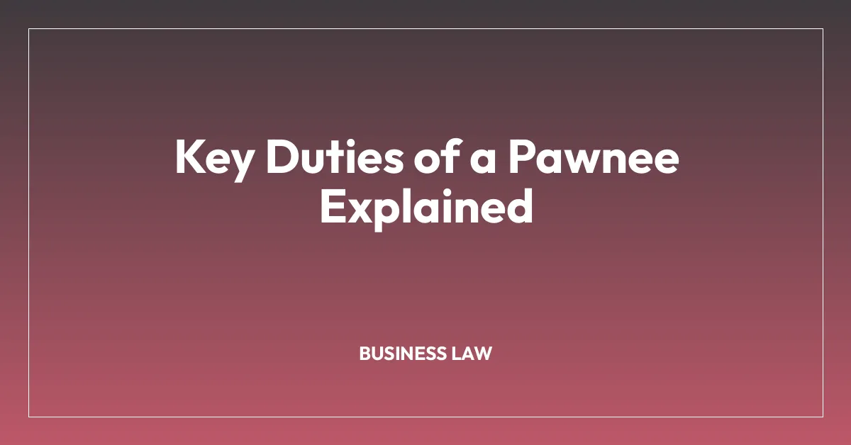 Key Duties of a Pawnee Explained