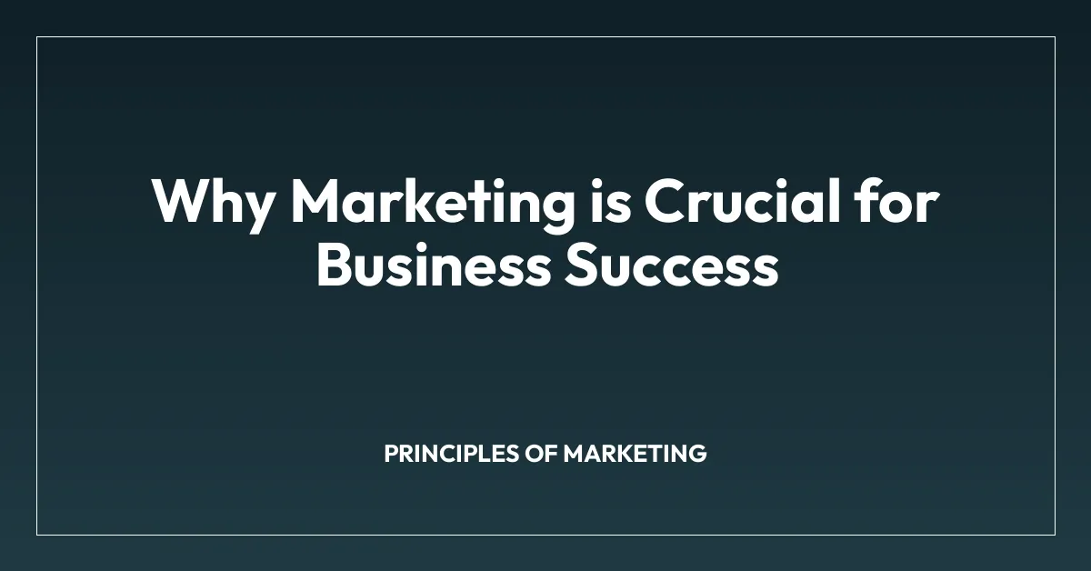 Why Marketing is Crucial for Business Success